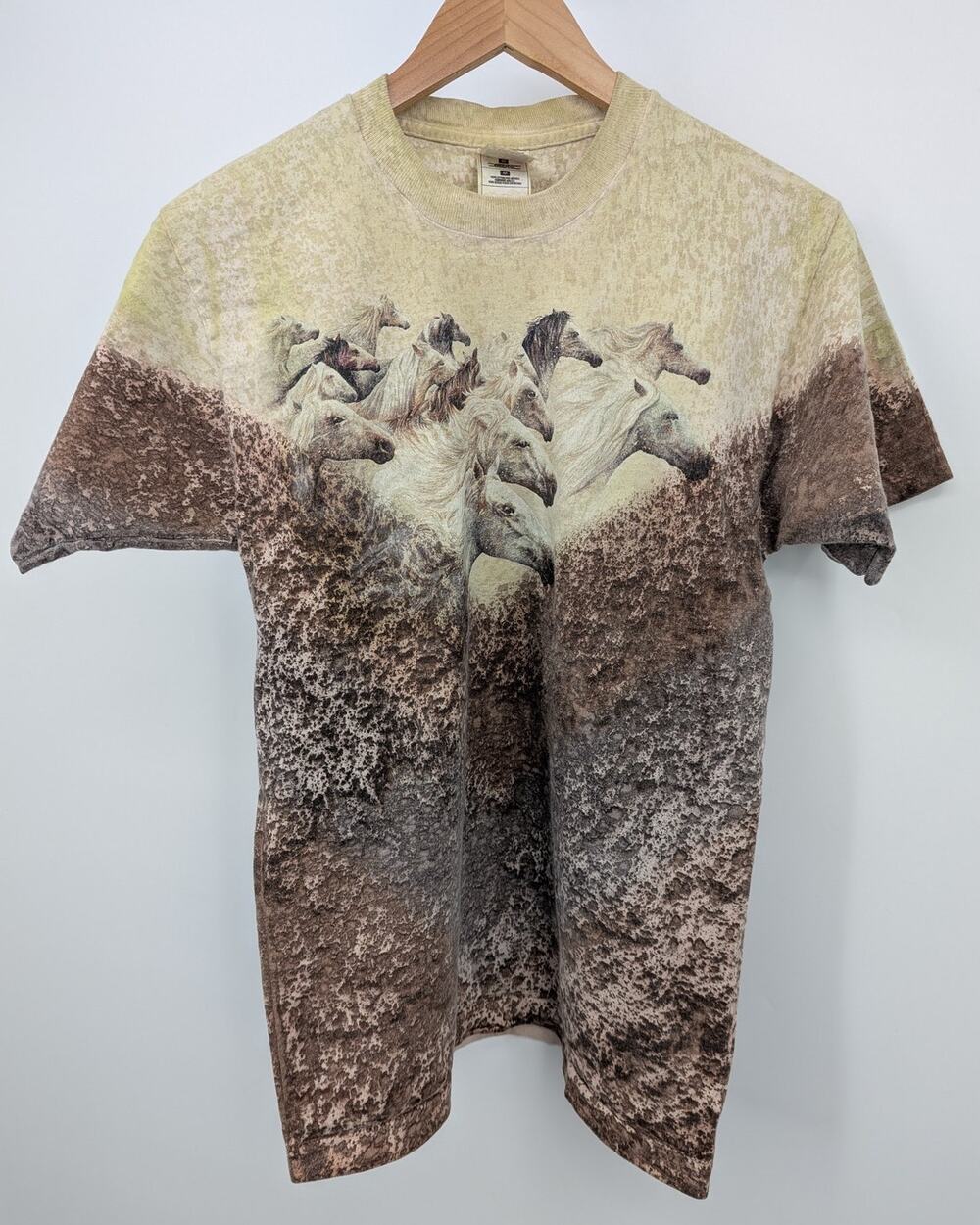 Vintage 90s Fruit of the Loom Arabian Nights Horses Graphic Tee Womens Medium